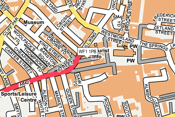 WF1 1PB map - OS OpenMap – Local (Ordnance Survey)