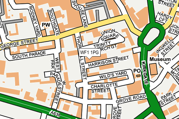 WF1 1PG map - OS OpenMap – Local (Ordnance Survey)