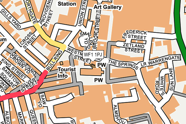 WF1 1PJ map - OS OpenMap – Local (Ordnance Survey)