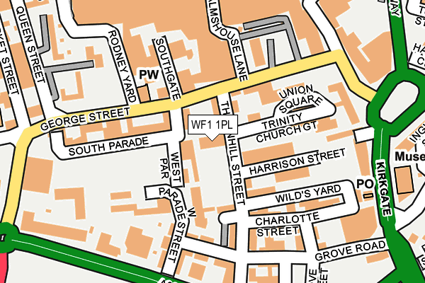 WF1 1PL map - OS OpenMap – Local (Ordnance Survey)