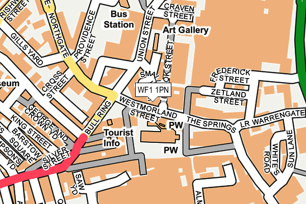 WF1 1PN map - OS OpenMap – Local (Ordnance Survey)