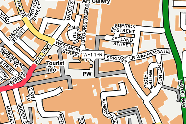 WF1 1PR map - OS OpenMap – Local (Ordnance Survey)