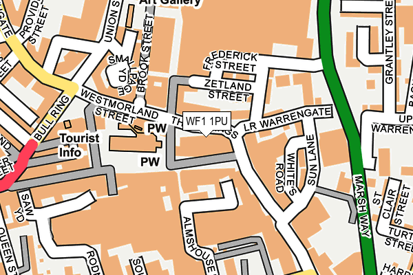 WF1 1PU map - OS OpenMap – Local (Ordnance Survey)