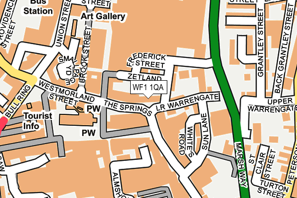 WF1 1QA map - OS OpenMap – Local (Ordnance Survey)