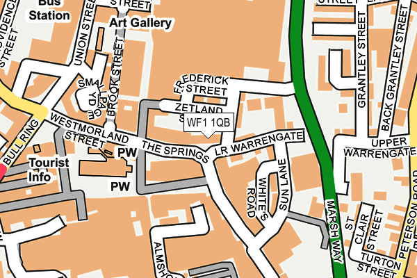 WF1 1QB map - OS OpenMap – Local (Ordnance Survey)