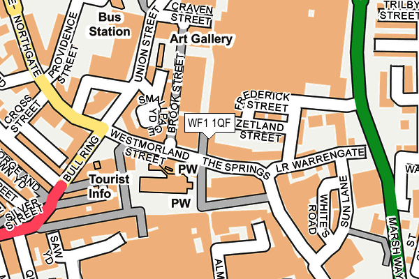 WF1 1QF map - OS OpenMap – Local (Ordnance Survey)