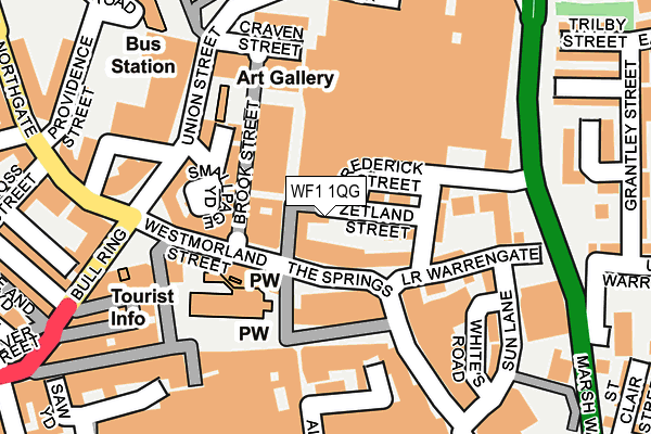 WF1 1QG map - OS OpenMap – Local (Ordnance Survey)