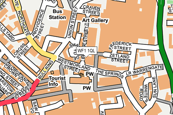 WF1 1QL map - OS OpenMap – Local (Ordnance Survey)