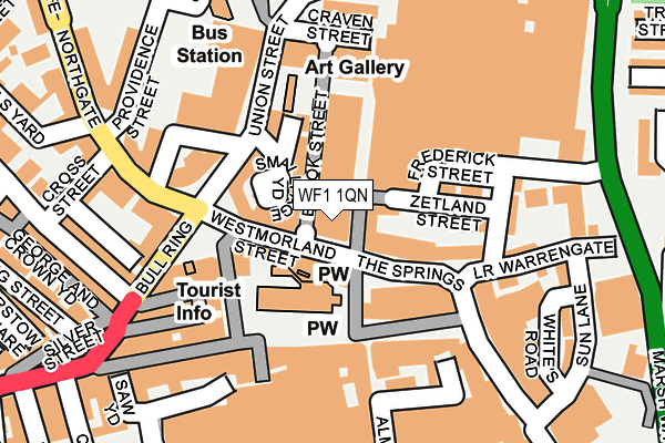 WF1 1QN map - OS OpenMap – Local (Ordnance Survey)