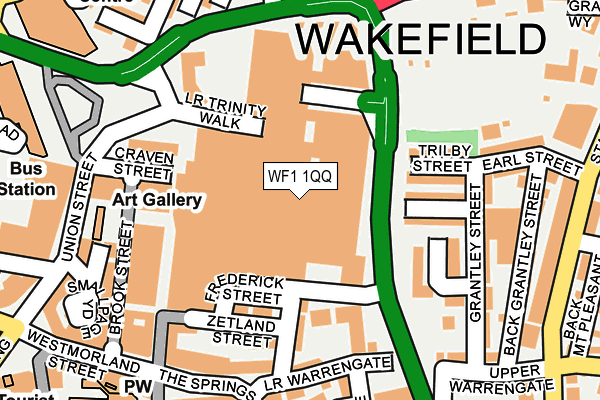 WF1 1QQ map - OS OpenMap – Local (Ordnance Survey)