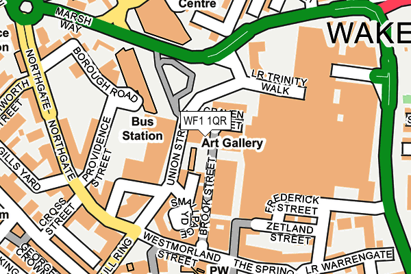 WF1 1QR map - OS OpenMap – Local (Ordnance Survey)