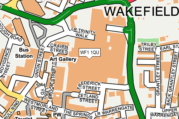 WF1 1QU map - OS OpenMap – Local (Ordnance Survey)