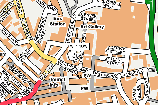 WF1 1QW map - OS OpenMap – Local (Ordnance Survey)