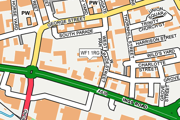 WF1 1RG map - OS OpenMap – Local (Ordnance Survey)