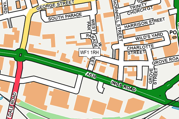 WF1 1RH map - OS OpenMap – Local (Ordnance Survey)