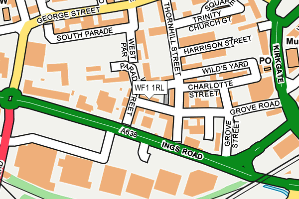 WF1 1RL map - OS OpenMap – Local (Ordnance Survey)