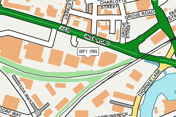 WF1 1RN map - OS OpenMap – Local (Ordnance Survey)