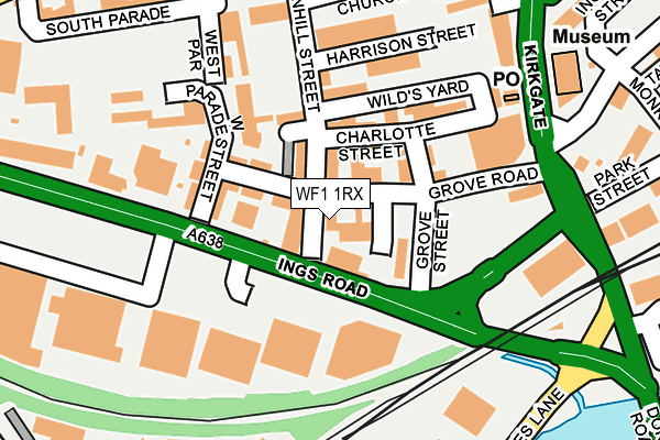 WF1 1RX map - OS OpenMap – Local (Ordnance Survey)