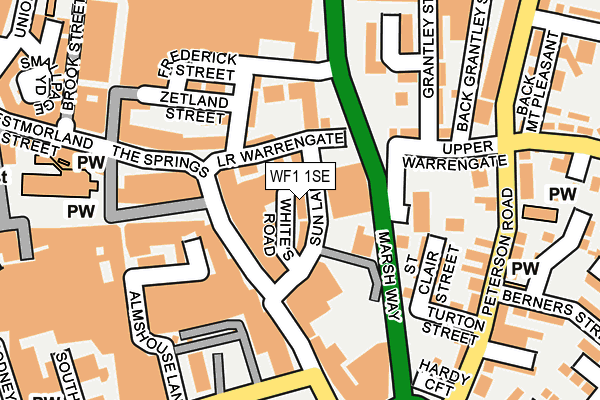 WF1 1SE map - OS OpenMap – Local (Ordnance Survey)