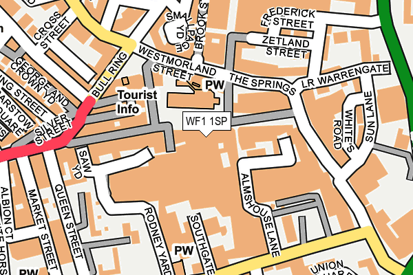 WF1 1SP map - OS OpenMap – Local (Ordnance Survey)