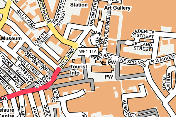 WF1 1TA map - OS OpenMap – Local (Ordnance Survey)
