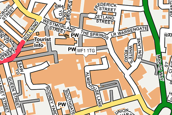 WF1 1TG map - OS OpenMap – Local (Ordnance Survey)