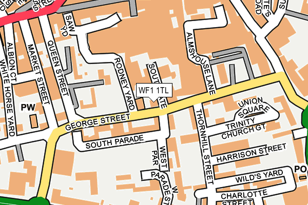WF1 1TL map - OS OpenMap – Local (Ordnance Survey)