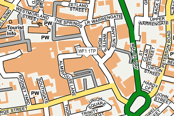 WF1 1TP map - OS OpenMap – Local (Ordnance Survey)