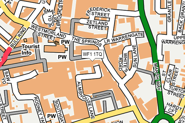 WF1 1TQ map - OS OpenMap – Local (Ordnance Survey)