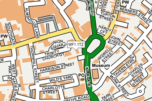 WF1 1TZ map - OS OpenMap – Local (Ordnance Survey)