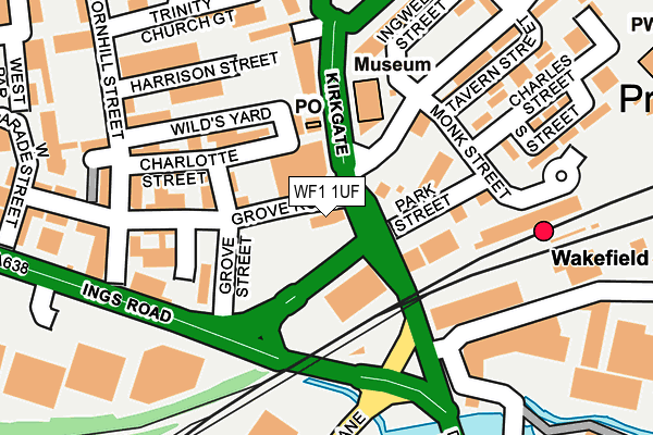 WF1 1UF map - OS OpenMap – Local (Ordnance Survey)