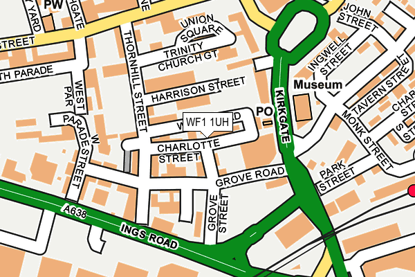 WF1 1UH map - OS OpenMap – Local (Ordnance Survey)