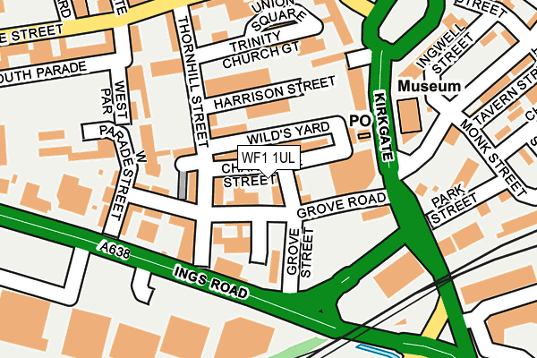 WF1 1UL map - OS OpenMap – Local (Ordnance Survey)