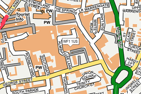 WF1 1US map - OS OpenMap – Local (Ordnance Survey)