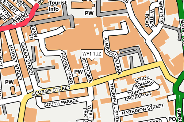 WF1 1UZ map - OS OpenMap – Local (Ordnance Survey)