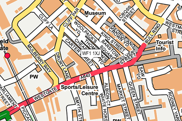 WF1 1XJ map - OS OpenMap – Local (Ordnance Survey)