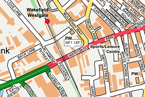 WF1 1XP map - OS OpenMap – Local (Ordnance Survey)