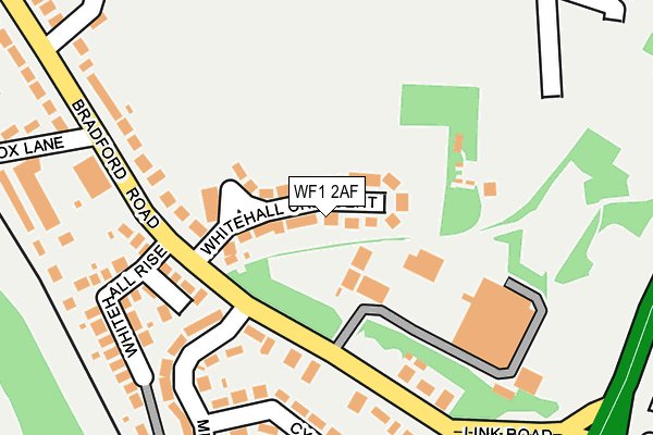 WF1 2AF map - OS OpenMap – Local (Ordnance Survey)