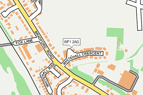 WF1 2AG map - OS OpenMap – Local (Ordnance Survey)