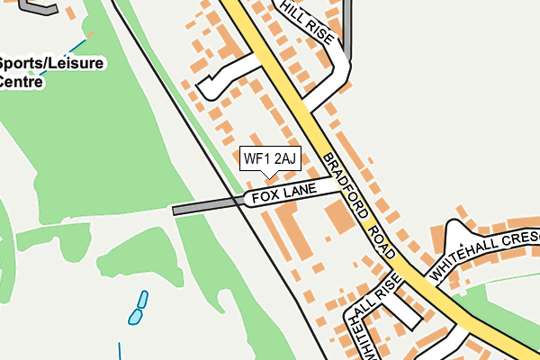 WF1 2AJ map - OS OpenMap – Local (Ordnance Survey)