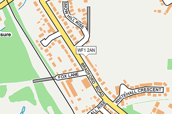 WF1 2AN map - OS OpenMap – Local (Ordnance Survey)