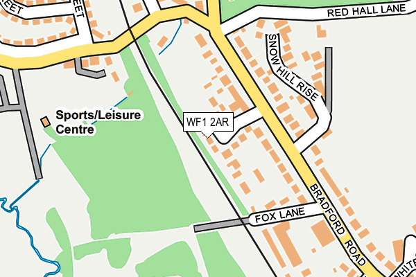 WF1 2AR map - OS OpenMap – Local (Ordnance Survey)