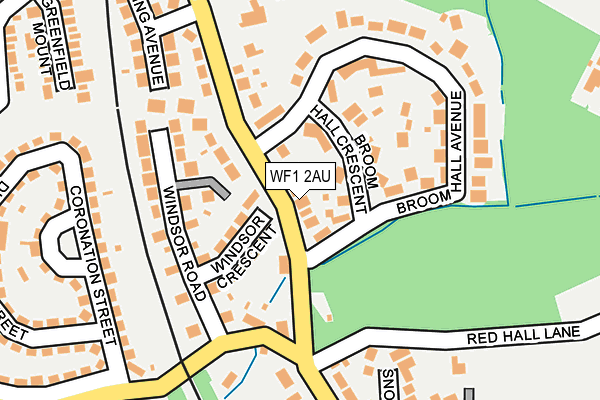 WF1 2AU map - OS OpenMap – Local (Ordnance Survey)