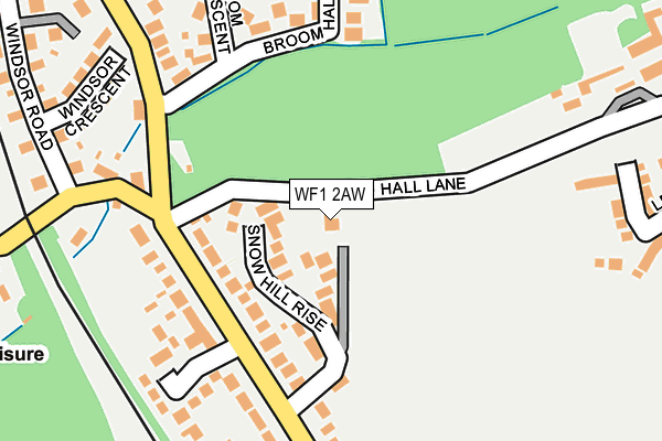 WF1 2AW map - OS OpenMap – Local (Ordnance Survey)