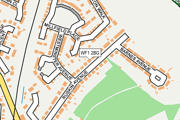 WF1 2BG map - OS OpenMap – Local (Ordnance Survey)