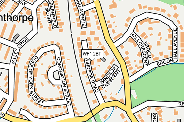 WF1 2BT map - OS OpenMap – Local (Ordnance Survey)