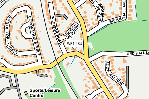 WF1 2BU map - OS OpenMap – Local (Ordnance Survey)