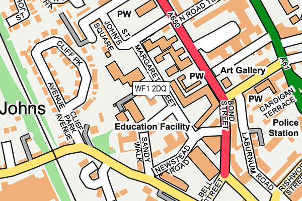 WF1 2DQ map - OS OpenMap – Local (Ordnance Survey)