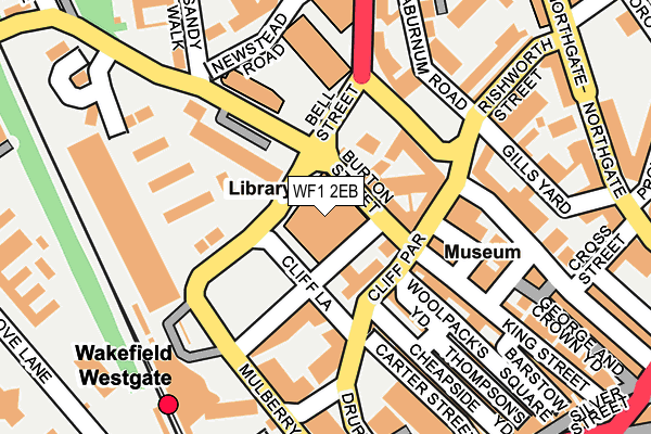 WF1 2EB map - OS OpenMap – Local (Ordnance Survey)