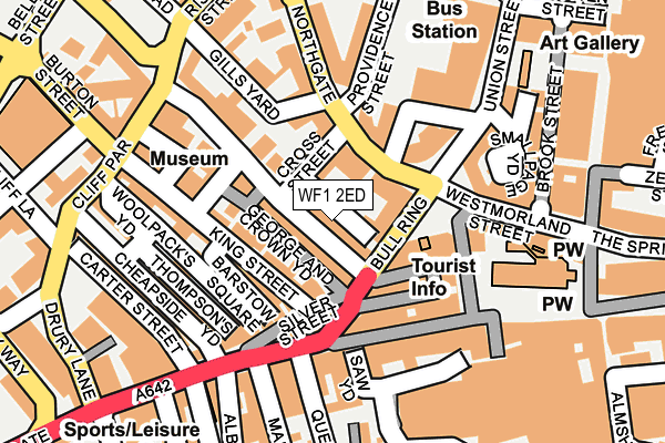 WF1 2ED map - OS OpenMap – Local (Ordnance Survey)